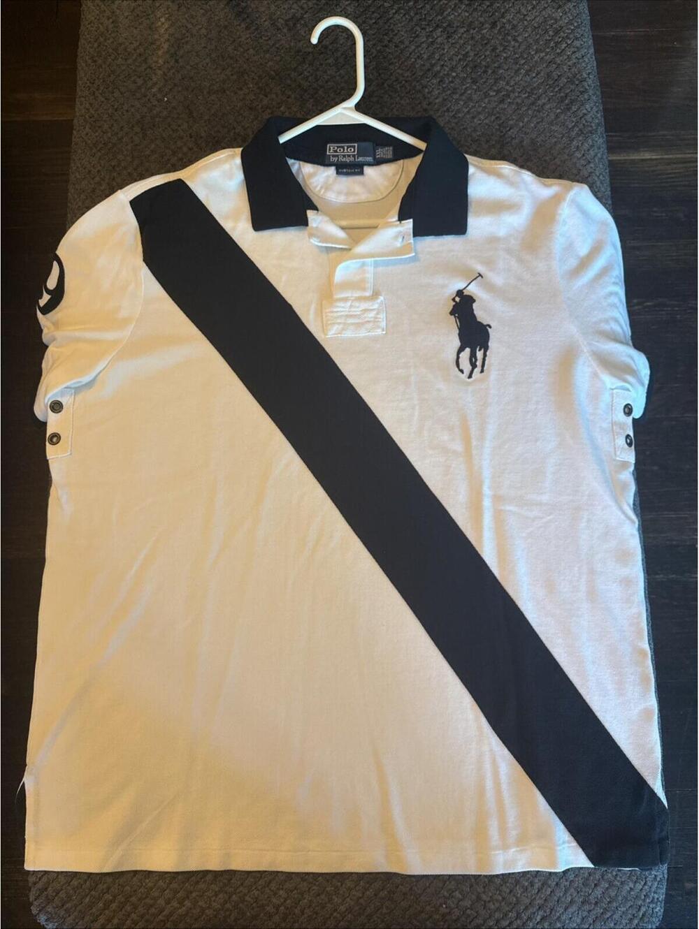 Vtg 90s Polo Ralph Lauren Big Pony Shirt XXL Mens Short Sleeve Rugby Custom Fit